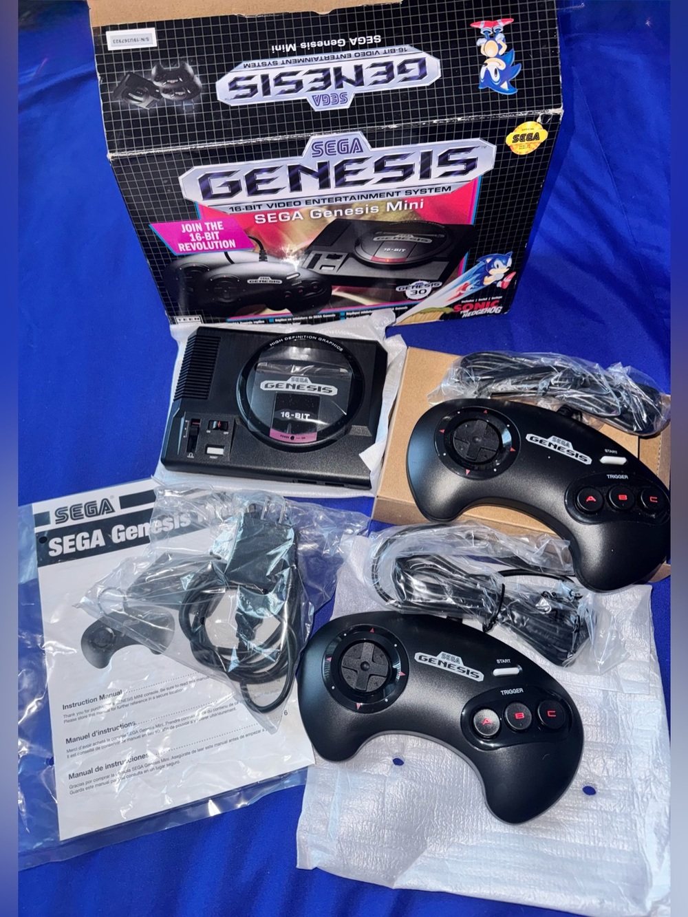 Sega Genesis Mini 16-Bit Authentic Arcade Action 42 Legendary Games